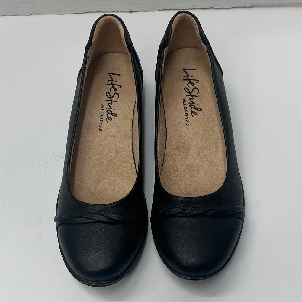 NWOT LifeStride Velocity 2.0 Women's Impact, Black Slip-On Loafers, Size 8M